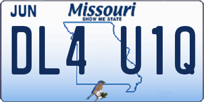 MO license plate DL4U1Q
