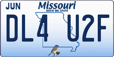 MO license plate DL4U2F