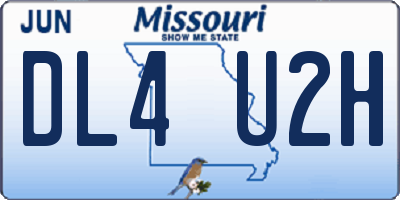 MO license plate DL4U2H