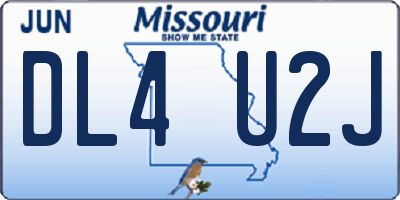 MO license plate DL4U2J