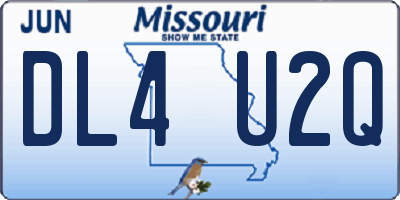 MO license plate DL4U2Q