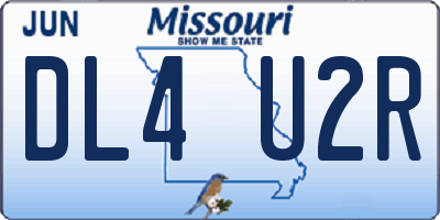 MO license plate DL4U2R