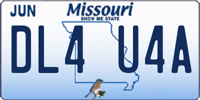MO license plate DL4U4A