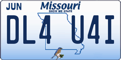 MO license plate DL4U4I