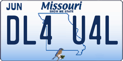 MO license plate DL4U4L