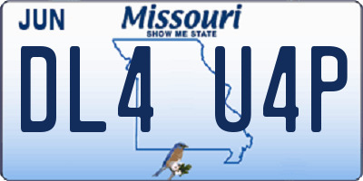 MO license plate DL4U4P