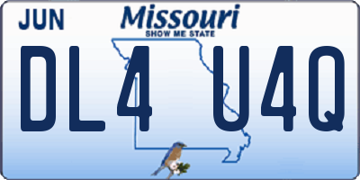 MO license plate DL4U4Q