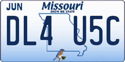 MO license plate DL4U5C