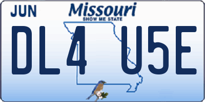 MO license plate DL4U5E