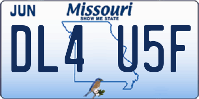 MO license plate DL4U5F