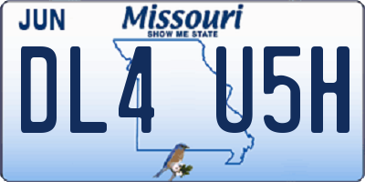 MO license plate DL4U5H