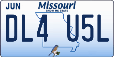MO license plate DL4U5L