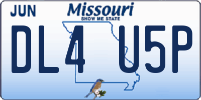 MO license plate DL4U5P
