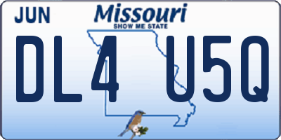 MO license plate DL4U5Q