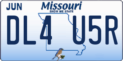 MO license plate DL4U5R