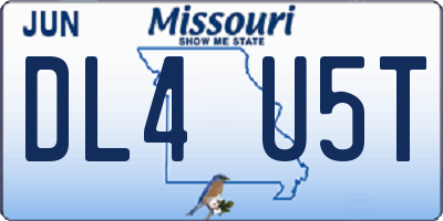 MO license plate DL4U5T