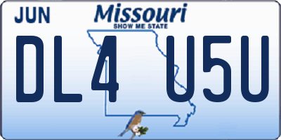 MO license plate DL4U5U