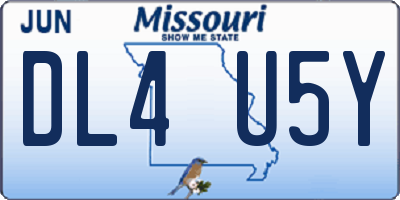 MO license plate DL4U5Y