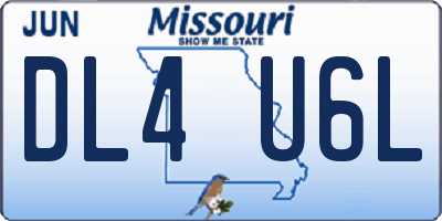 MO license plate DL4U6L