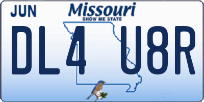 MO license plate DL4U8R
