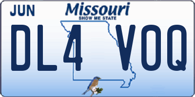 MO license plate DL4V0Q