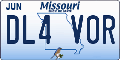 MO license plate DL4V0R