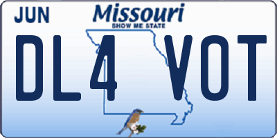 MO license plate DL4V0T
