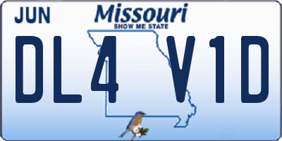 MO license plate DL4V1D