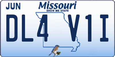 MO license plate DL4V1I