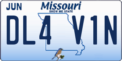 MO license plate DL4V1N
