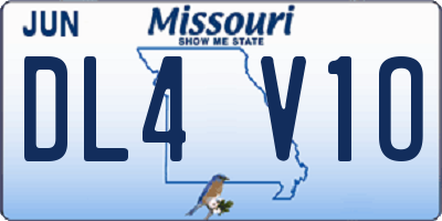 MO license plate DL4V1O
