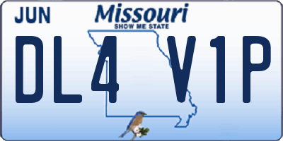 MO license plate DL4V1P