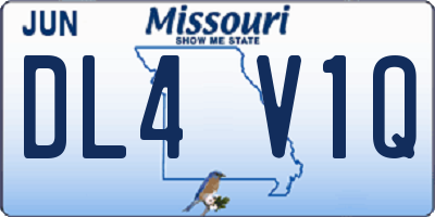 MO license plate DL4V1Q