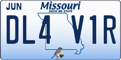 MO license plate DL4V1R