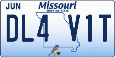 MO license plate DL4V1T