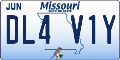 MO license plate DL4V1Y