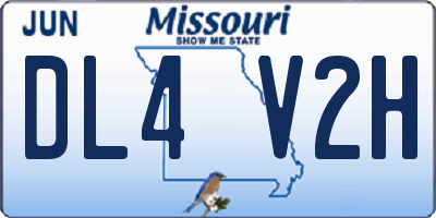 MO license plate DL4V2H