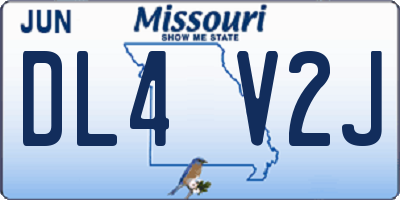 MO license plate DL4V2J