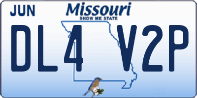 MO license plate DL4V2P