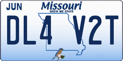 MO license plate DL4V2T