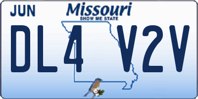 MO license plate DL4V2V