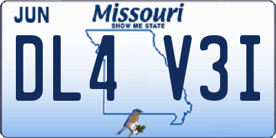 MO license plate DL4V3I