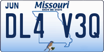 MO license plate DL4V3Q