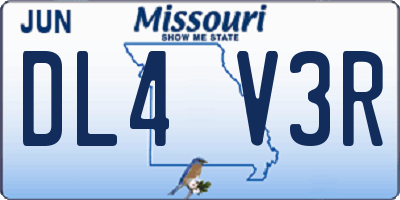 MO license plate DL4V3R