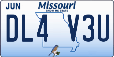 MO license plate DL4V3U