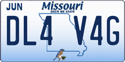 MO license plate DL4V4G