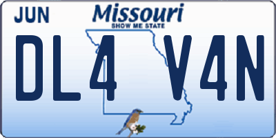 MO license plate DL4V4N