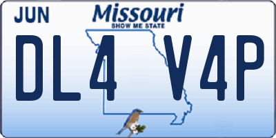 MO license plate DL4V4P