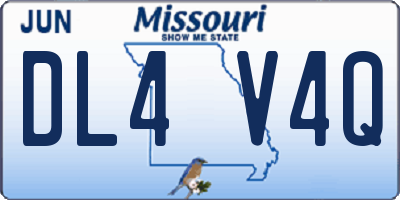 MO license plate DL4V4Q
