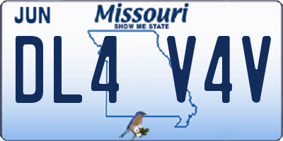 MO license plate DL4V4V